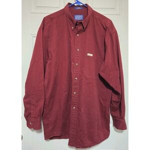 Pendleton Shirt Mens Large Long Sleeve Button‎ Dark Red
